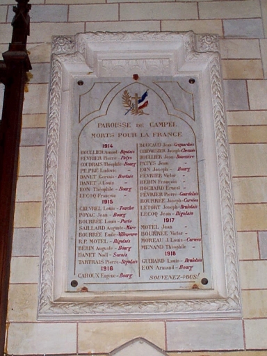 Plaque commémorative (Campel fusionnée en Val d'Anast en 2017)