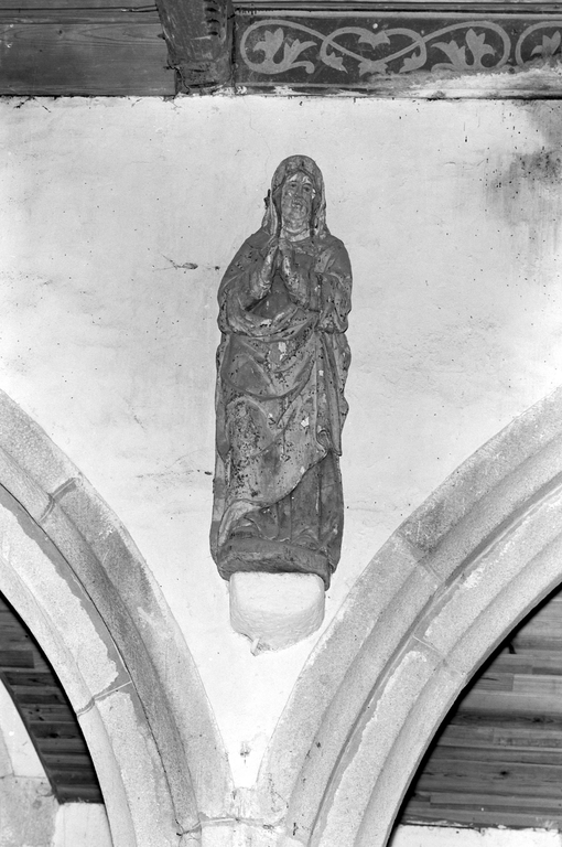 Statue (petite nature, d'applique) : Vierge de douleur, église paroissiale Saint-Judoce (Lohuec)