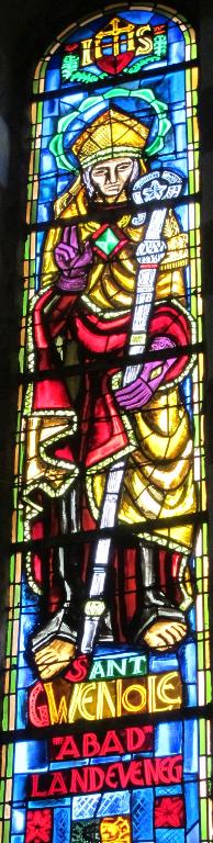 Verrière 7 (verrière figurée, verrière à personnages) (baies 0 à 16), église paroissiale Saint-Collodan, Saint-Guénolé (île de Sein)