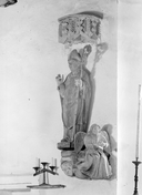Statue (d'applique, petite nature) : saint évêque, chapelle Saint-Germain (Séglien)