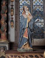 Ensemble de deux statues (petite nature) : calvaire, chapelle Notre-Dame-de-Grâces (Locmalo)