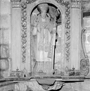 Statue (d'applique, grandeur nature) : saint Germain, église paroissiale Saint-Germain (Kerlaz)