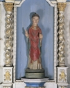Statue de saint Guénolé (?), église paroissiale Saint-Pérec (Lopérec)