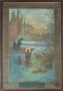 Ensemble de 7 tableaux : Vie de saint Melaine