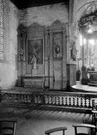 Autel (2), retable (2), tableau (2, retable à panneau compartimenté, autel secondaire), chapelle Notre-Dame-de-Kergoat (Quéménéven)