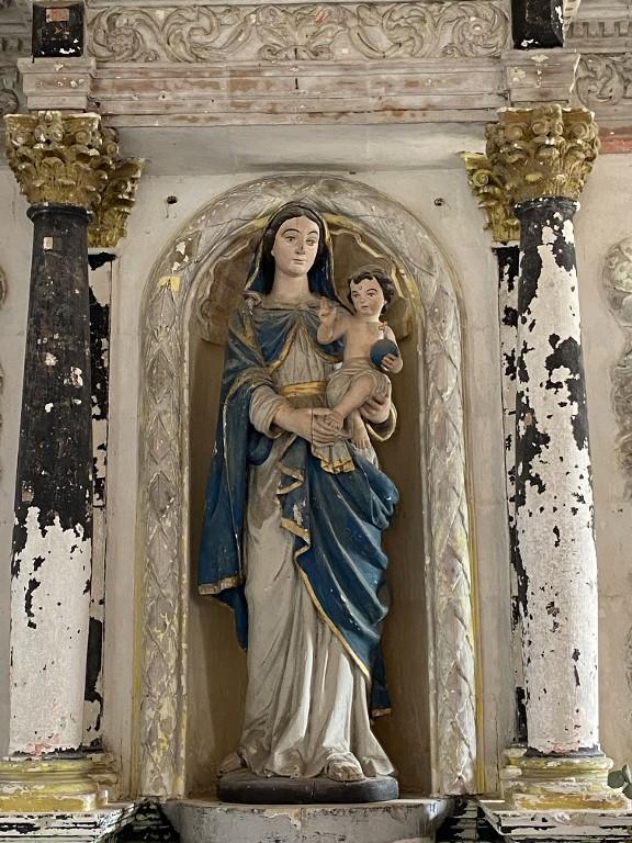 Statue : Vierge à l'Enfant, chapelle Saint-Golven, le Vieux-Bourg (Taupont)