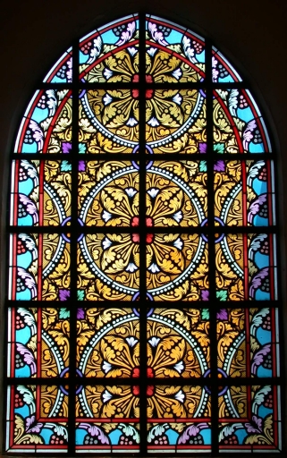 Ensemble des 6 verrières décoratives des baies 1, 2, 3, 4, 6, 8