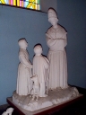 Groupe sculpté (petite nature) : Apparition de la Vierge, dite Notre-Dame de la Salette