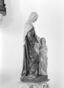 Groupe sculpté : l'Education de la Vierge, chapelle Sainte-Anne (Cléguérec)