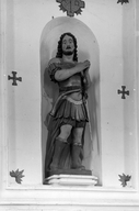 Statue (d'applique, petite nature) : saint Eustache, chapelle Saint-Eustache, Saint-Eustache-en-Teillay (Teillay)