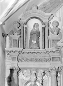 Groupe sculpté (demi-nature) : Calvaire, église paroissiale Saint-Malo (Locmalo)