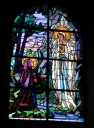Baies 3 à 6 : Dévotion du Sacré-Coeur, Apparition de la Vierge à Bernadette Soubirou
