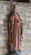 Statue (d'applique, petite nature) : sainte Catherine d'Alexandrie, chapelle Sainte-Catherine (Meslan)