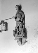 Statue (petite nature) : saint Michel, chapelle Saint-Michel (Roudouallec)