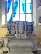 Ensemble du maître-autel : autel, tabernacle, 2 gradins d'autel, chapelle Saint-Maudé (La Croix-Helléan)