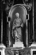 Statue (3) (petite nature) : saint Joseph, saint Nicolas, saint Pierre, église paroissiale Saint-Pierre (Laillé)