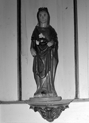 Statue (d'applique, demi-nature) : sainte Brigitte (2), église paroissiale Sainte-Brigitte (Sainte-Brigitte)