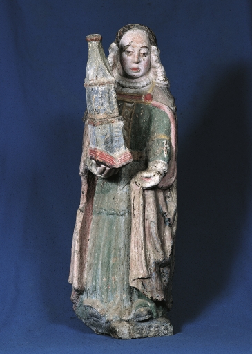 Statue de sainte Barbe, église paroissiale Saint-Pérec (Lopérec)