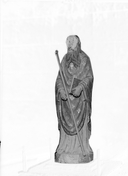 Statue de procession (statuette) : saint Gilles, chapelle Saint-Gilles, Prieuré de bénédictins (Le Saint)