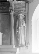 Statue (petite nature, d'applique) : saint Marc, chapelle Notre-Dame de Loctavy (Priziac)