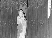 Statue (d'applique, grandeur nature) : Vierge à l'Enfant, église paroissiale Saint-Tugdual (Grand-Champ)
