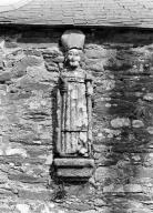 Statue (petite nature) : saint Séverin, église paroissiale Saint-Séverin (Saint-Ségal)