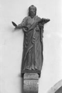 Statue (d'applique, petite nature) : saint Marc, église paroissiale Saint-Gorgon (Plovan)