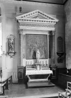 Autels (2), retables (2), tabernacles (2), gradins d'autel (4) (autel secondaire, autel tombeau, retable architecturé) : du Rosaire, de la Vierge, église paroissiale Saint-Pierre (Sibiril)