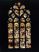 Verrière (verrière légendaire) : vie de saint Fiacre, chapelle Saint-Fiacre (Le Faouët)