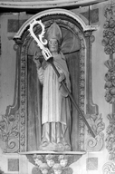 Statue (d'applique, petite nature) : saint Corentin, église paroissiale Saint Corentin (Glomel)