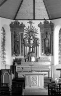 Autel, tabernacle, gradins (3), baldaquin (maître-autel, autel tombeau), église paroissiale Saint-Gorgon (Plovan)