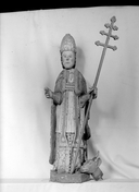 Statue (petite nature, d'applique) : saint Cornély, chapelle Sainte-Catherine (Meslan)