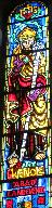 Verrière 7 (verrière figurée, verrière à personnages) (baies 0 à 16), église paroissiale Saint-Collodan, Saint-Guénolé (île de Sein)