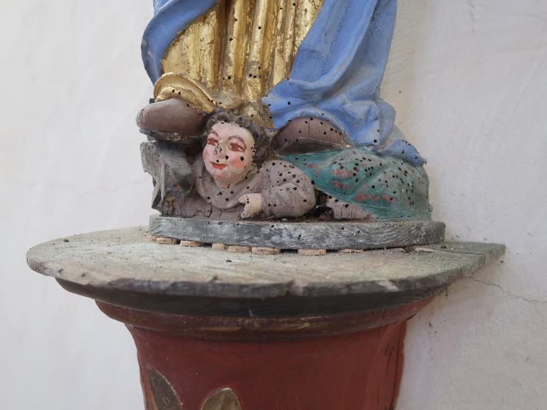 Statue : sainte Catherine d'Alexandrie, église paroissiale Saint-Pierre et Saint-Paul (Coray)