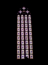 Ensemble de 2 verrières (baies 5, 6) (verrière décorative) (Campel fusionnée en Val d'Anast en 2017)