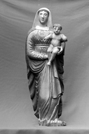 Statue (d'applique, demi-nature) : Vierge à l'Enfant (2), église paroissiale Saint-Claude (Rostrenen)