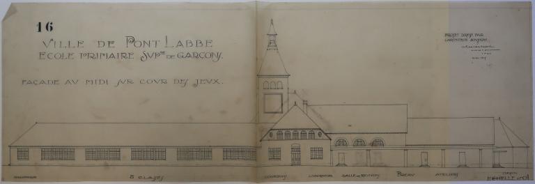 Bâtiments de l'ancienne école primaire supérieure, lycée Laënnec, 61 rue du Lycée (Pont-L'Abbé)