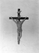 Croix (crucifix) : Christ en croix, chapelle Sainte-Barbe (Le Faouët)