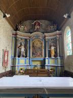 Ensemble du maître-autel : autel, tabernacle, retable ; gradin d'autel, église Saint-Servais (Saint-Servant-sur-Oust)