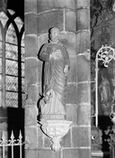 Statue (petite nature) : saint Herbot, église paroissiale Saint-Ronan (Locronan)