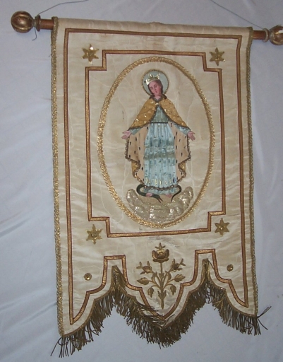 Bannière de procession : Immaculée Conception 2 (Guipry fusionnée en Guipry-Messac en 2016)