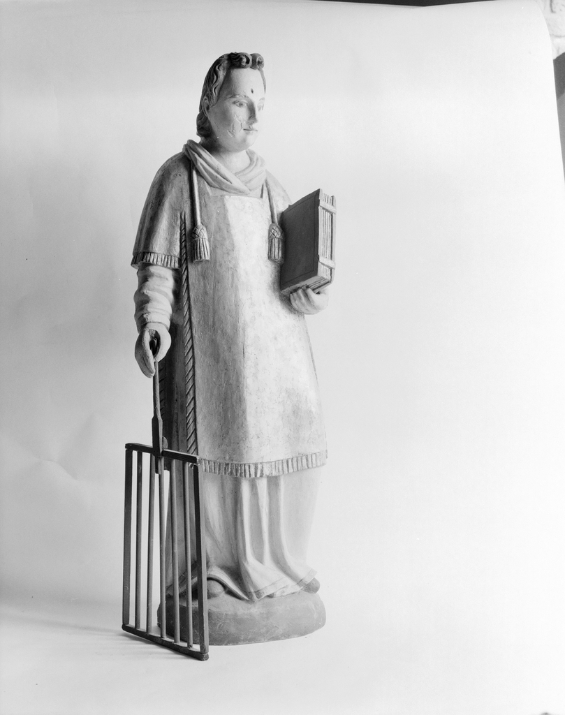 Statue (petite nature) : saint Laurent (n° 1), chapelle Saint-Laurent (Guidel)