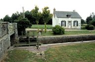 Site de l'écluse de la Tertraie (écluse n° 41 du Canal de Nantes à Brest, située au lieu-dit Berlaga à Lanouée) (Lanouée fusionnée en Forges de Lanouée en 2019)
