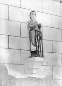 Statue (petite nature, d'applique) : saint Laurent, chapelle Notre-Dame de Locmaria (Langoëlan)