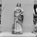 Statue (d'applique, petite nature) : sainte Barbe, chapelle Sainte-Barbe (Ploéven)
