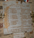 Tableau commémoratif des morts de la guerre 1914-1918