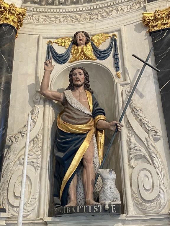 Statue : Saint Jean-Baptiste, chapelle Saint-Golven, le Vieux-Bourg (Taupont)