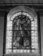 Verrière (verrière figurée) : sainte Famille (0), église paroissiale Saint-Collodan (Plogoff)
