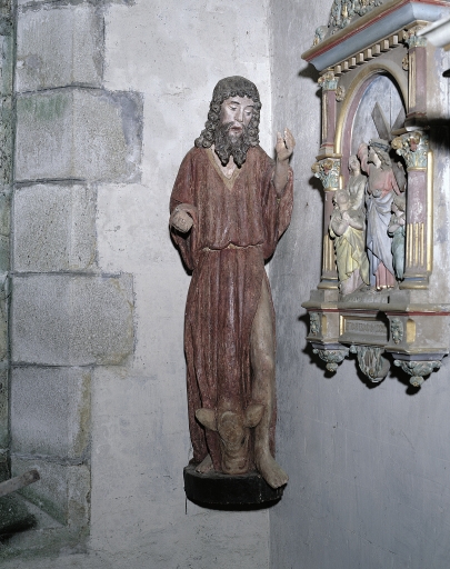 Statue de saint Jean Baptiste, église paroissiale Saint-Pérec (Lopérec)