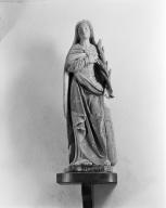 Statue (petite nature) : sainte Barbe, chapelle Saint-Nicodème et Notre-Dame-de-la-Rosée (Quéven)